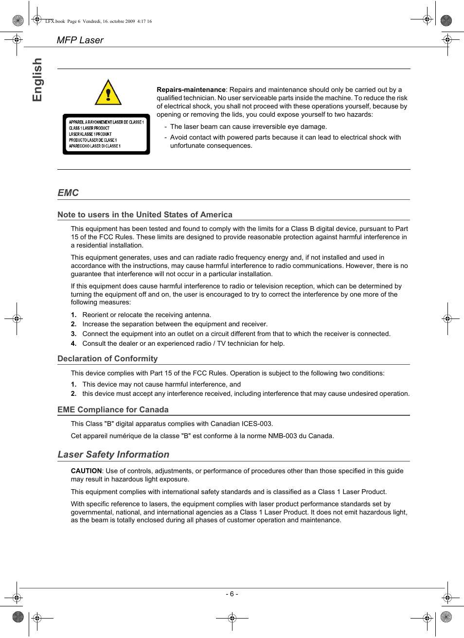 En g li s h | Konica Minolta PAGEPRO 1480MF User Manual | Page 7 / 198