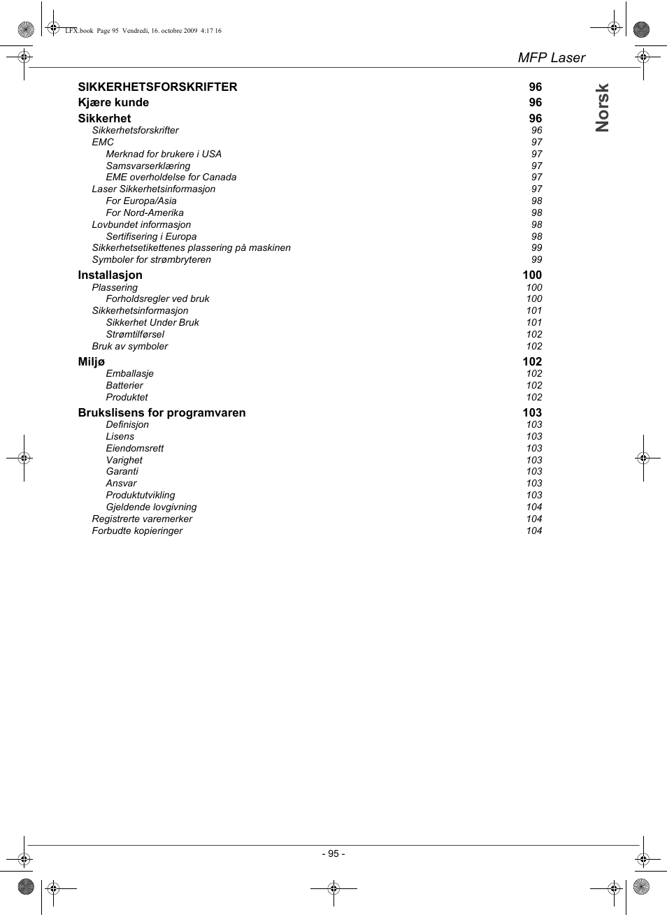 1ruvn, No rs k, Mfp laser | Konica Minolta PAGEPRO 1480MF User Manual | Page 96 / 198