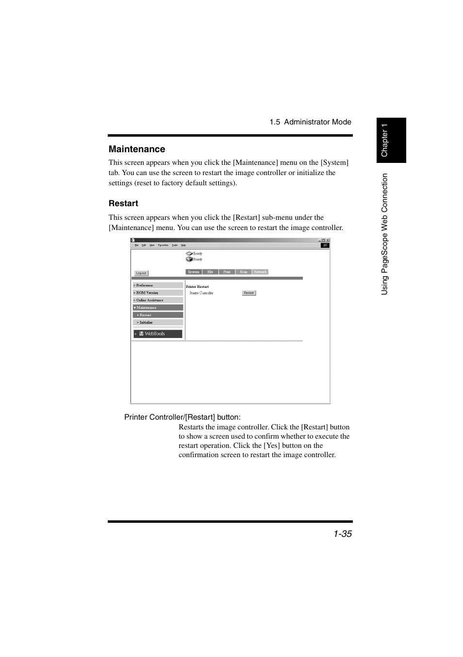Maintenance | Konica Minolta IC-401 User Manual | Page 42 / 106
