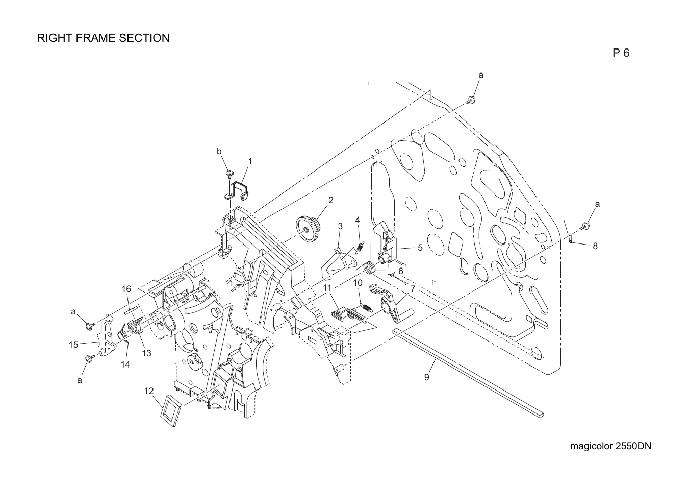 Right frame section | Konica Minolta magicolor 2550DN A00V014 User Manual | Page 20 / 67