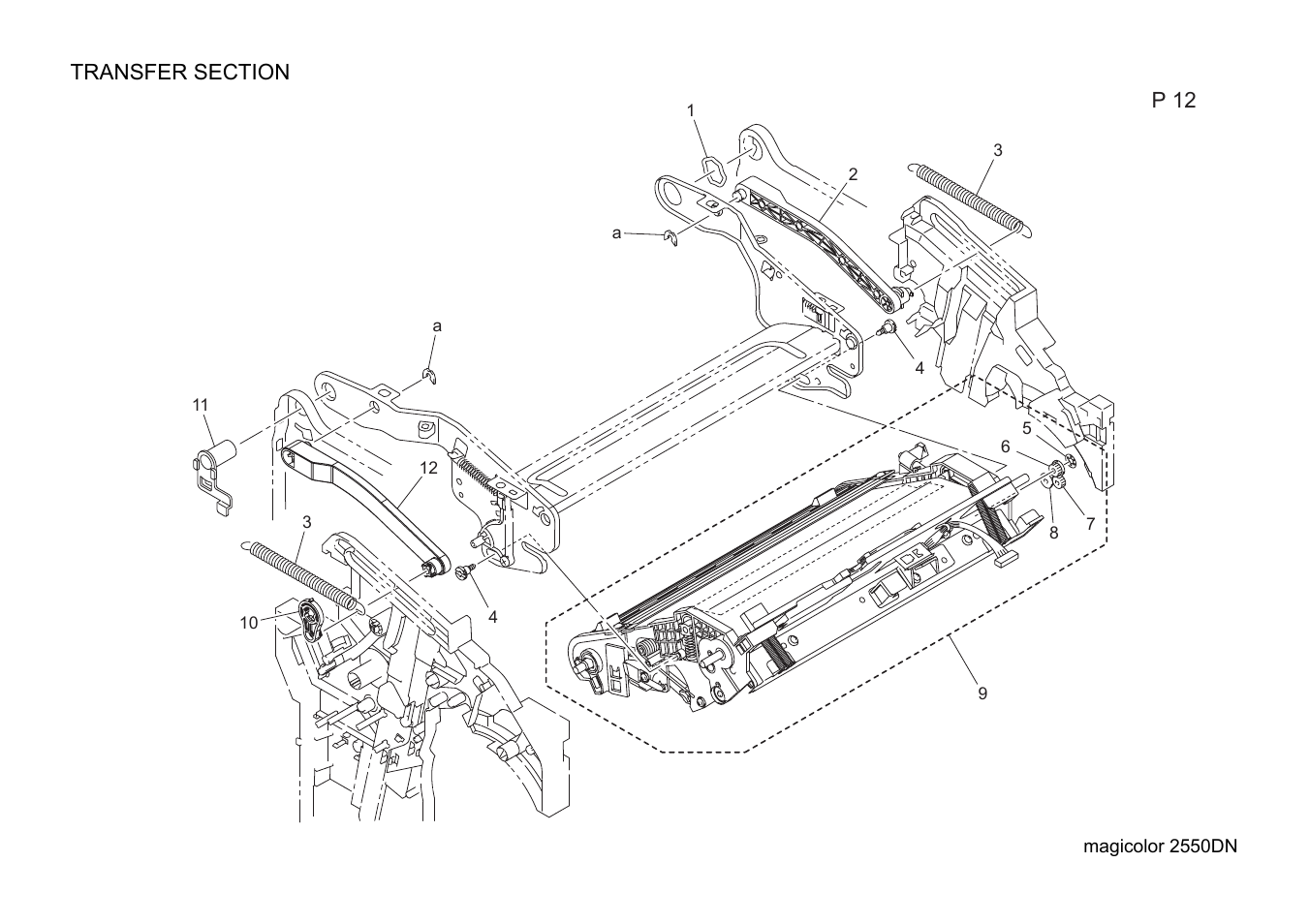 Transfer section | Konica Minolta magicolor 2550DN A00V014 User Manual | Page 32 / 67