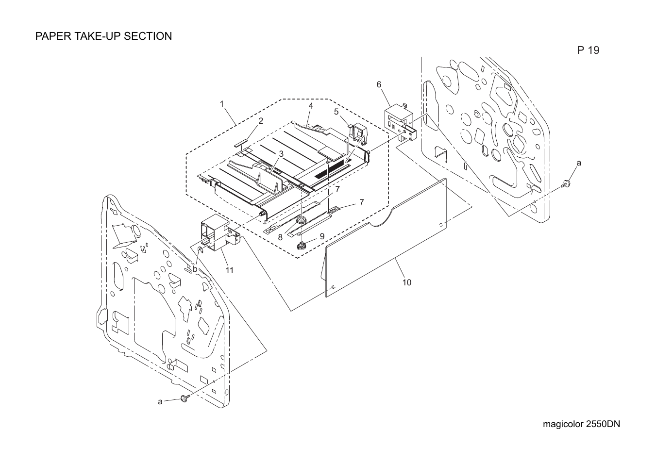 Paper take-up section | Konica Minolta magicolor 2550DN A00V014 User Manual | Page 46 / 67