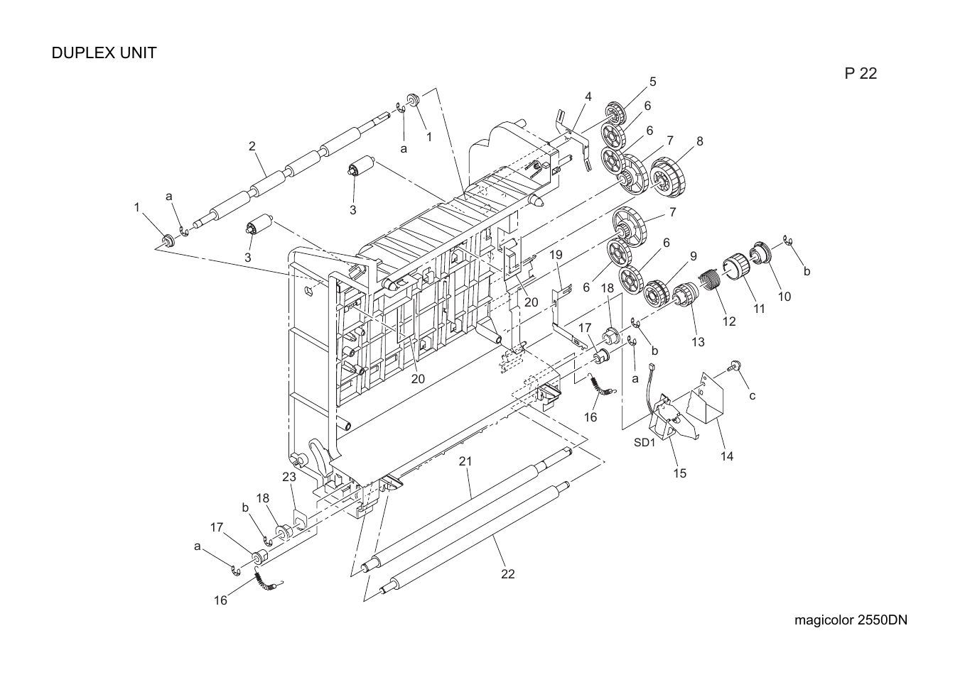 Duplex unit | Konica Minolta magicolor 2550DN A00V014 User Manual | Page 52 / 67