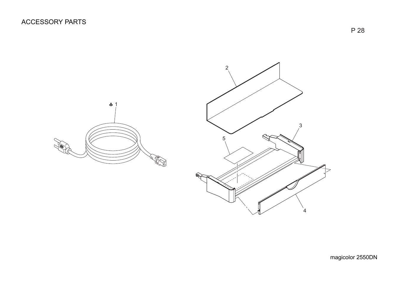 Accessory parts | Konica Minolta magicolor 2550DN A00V014 User Manual | Page 64 / 67