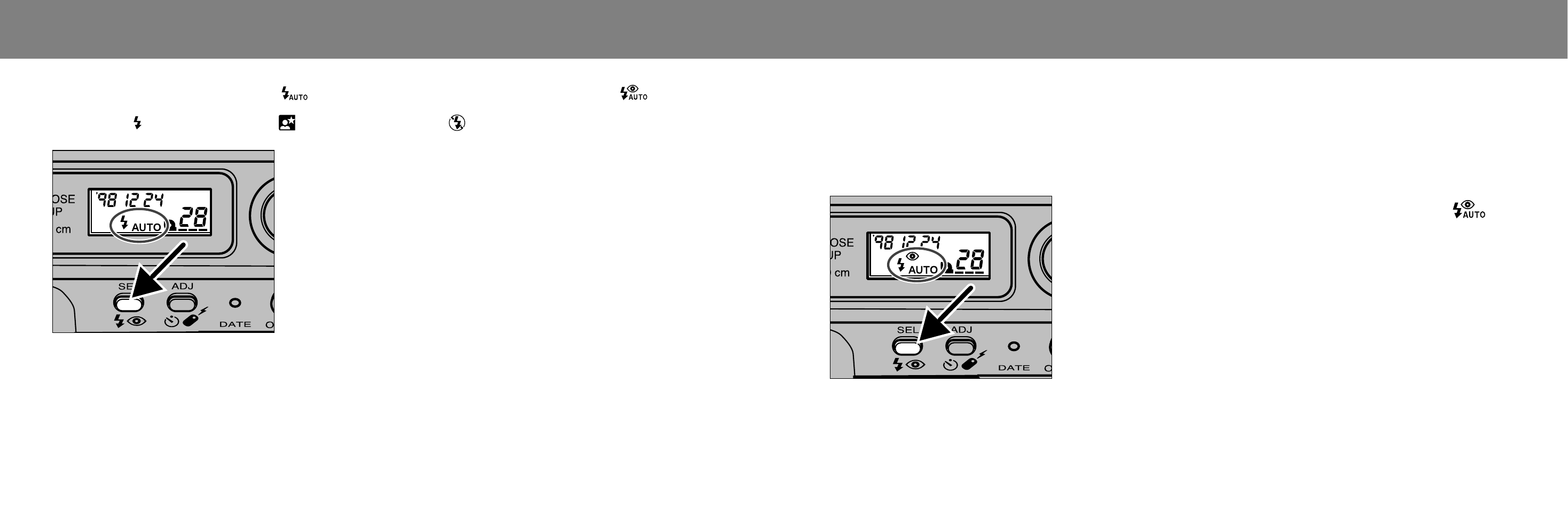 Selecting the flash mode red-eye reduction | Konica Minolta Vectis 300 User Manual | Page 20 / 41
