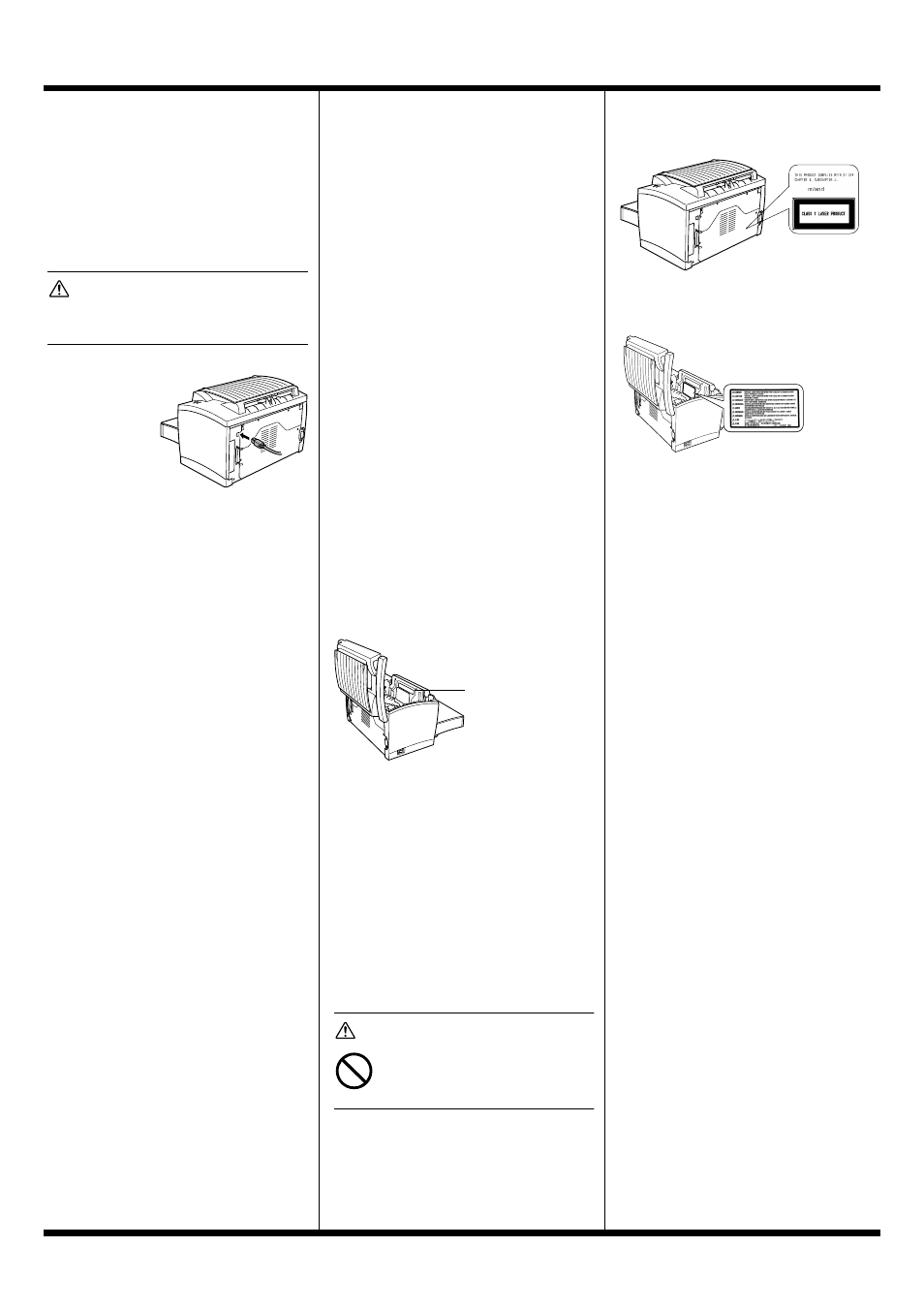 6 connect the printer to a macintosh, Minimum system requirements, Usb interface only | 7 install a windows driver, 8 install a macintosh driver, 9 safety information, Laser safety, Internal laser radiation, For united states users— cdrh regulation, Laser safety label | Konica Minolta PagePro 1250E User Manual | Page 2 / 2