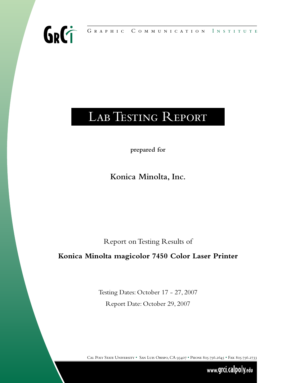 Konica Minolta 7450 User Manual | 9 pages