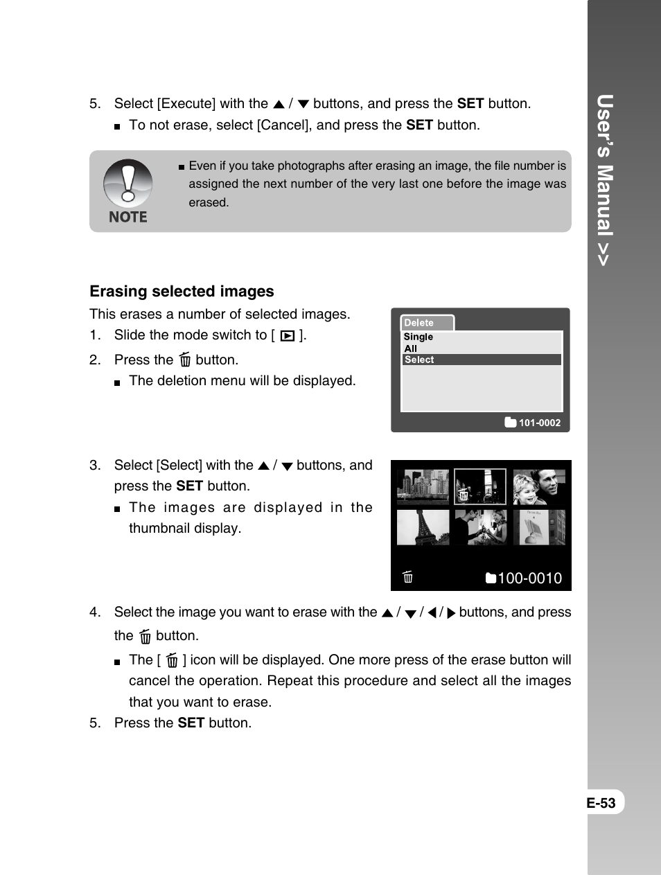 User’s manual | Konica Minolta E50 User Manual | Page 53 / 75