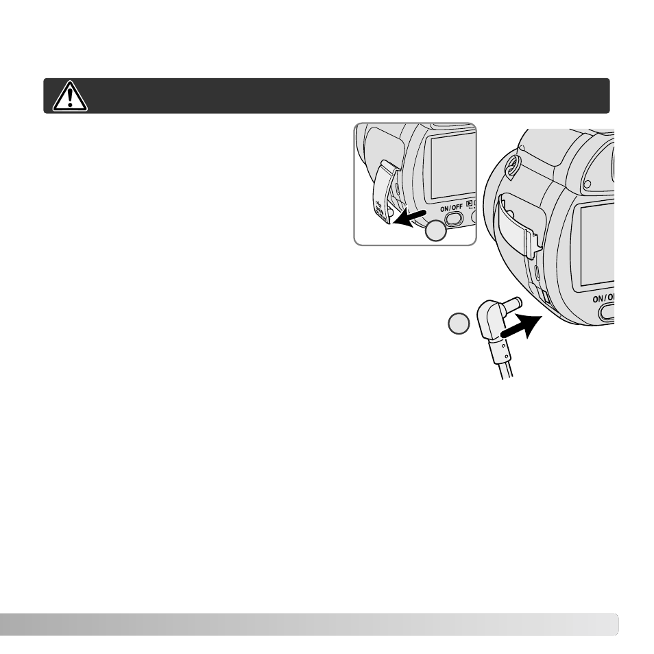Connecting the optional ac adapter | Konica Minolta DIMAGE Z5 User Manual | Page 15 / 132