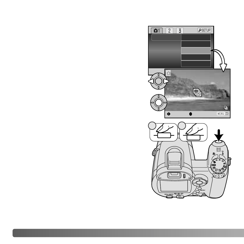 Using the continuous-advance modes | Konica Minolta DIMAGE Z5 User Manual | Page 48 / 132