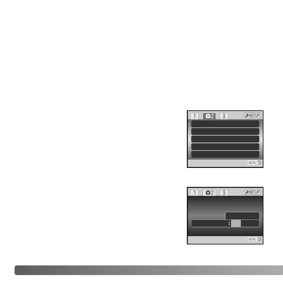 Full-time af, Flash mode, Flash compensation | Konica Minolta DIMAGE Z5 User Manual | Page 62 / 132