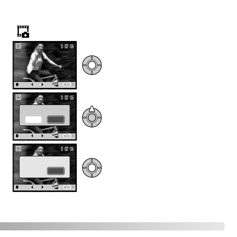 Capturing a movie frame | Konica Minolta DIMAGE Z5 User Manual | Page 73 / 132