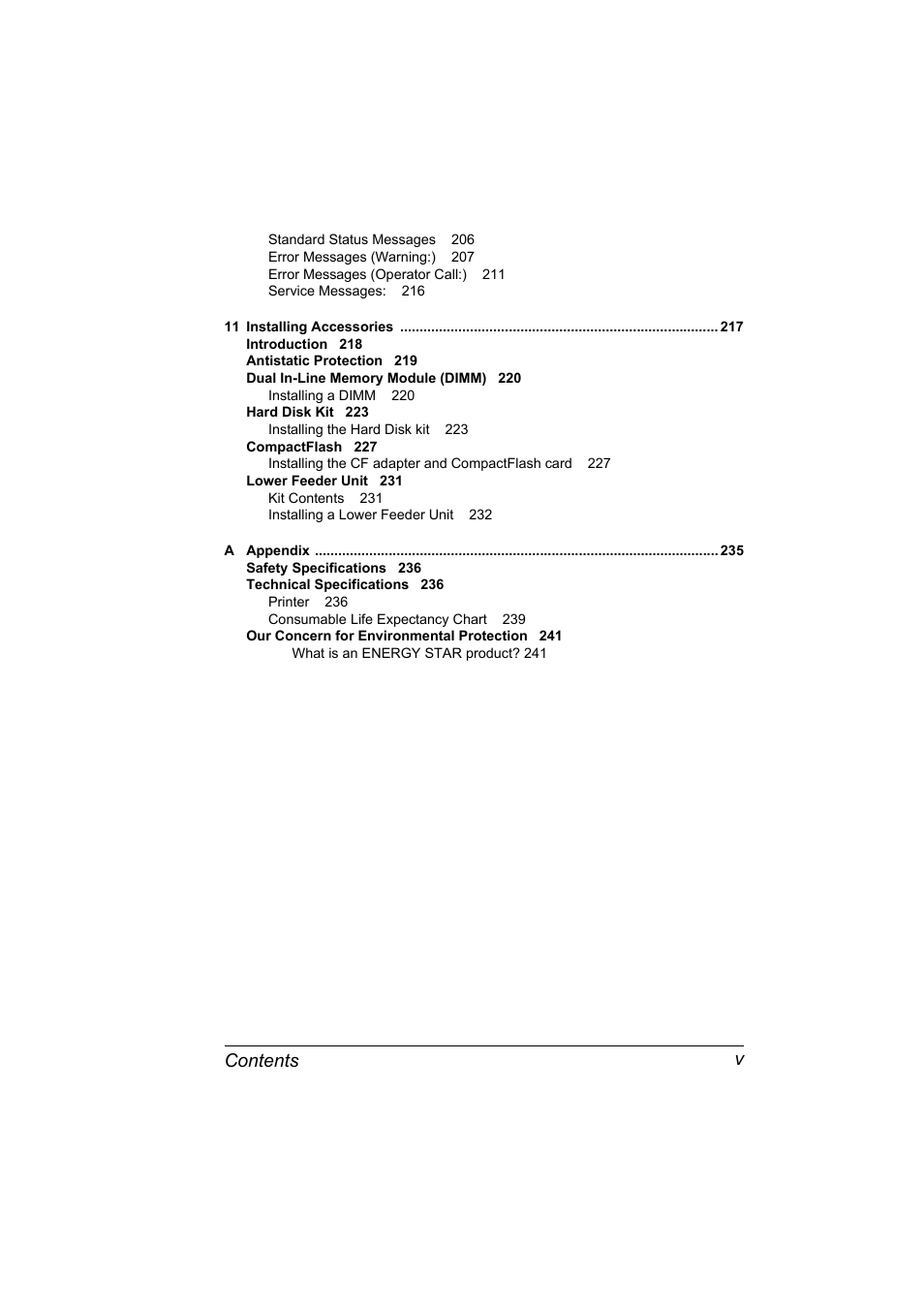 Contents v | Konica Minolta PagePro 4650EN User Manual | Page 13 / 260