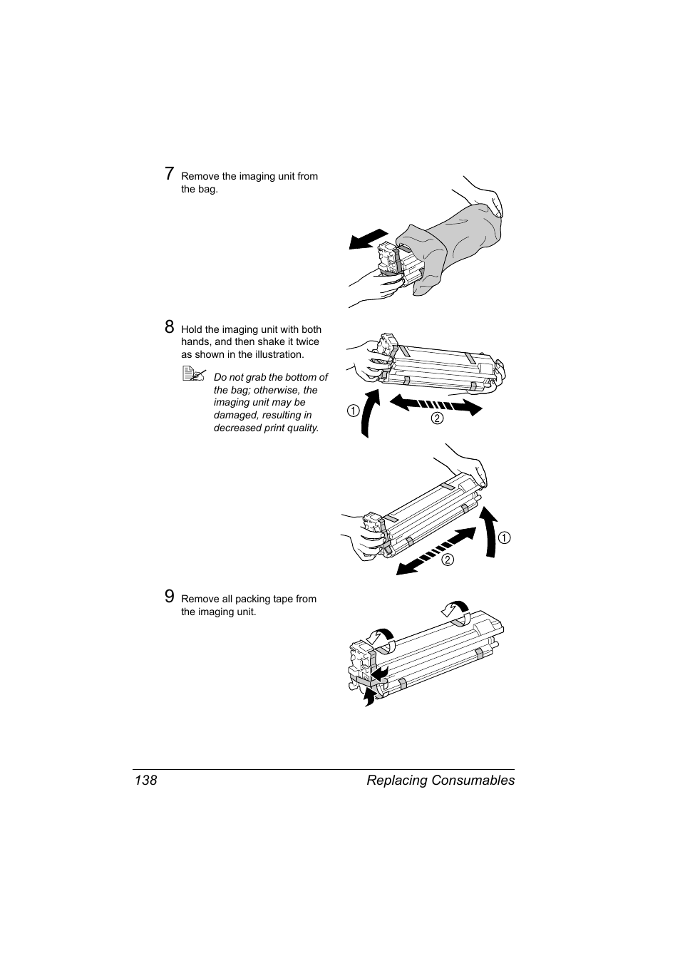 Replacing consumables 138 | Konica Minolta PagePro 4650EN User Manual | Page 152 / 260