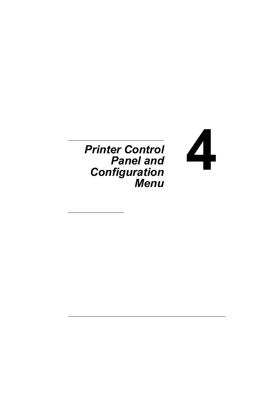 Ch.4 printer control panel and configuration menu, 4 printer control panel and configuration menu | Konica Minolta PagePro 4650EN User Manual | Page 39 / 260