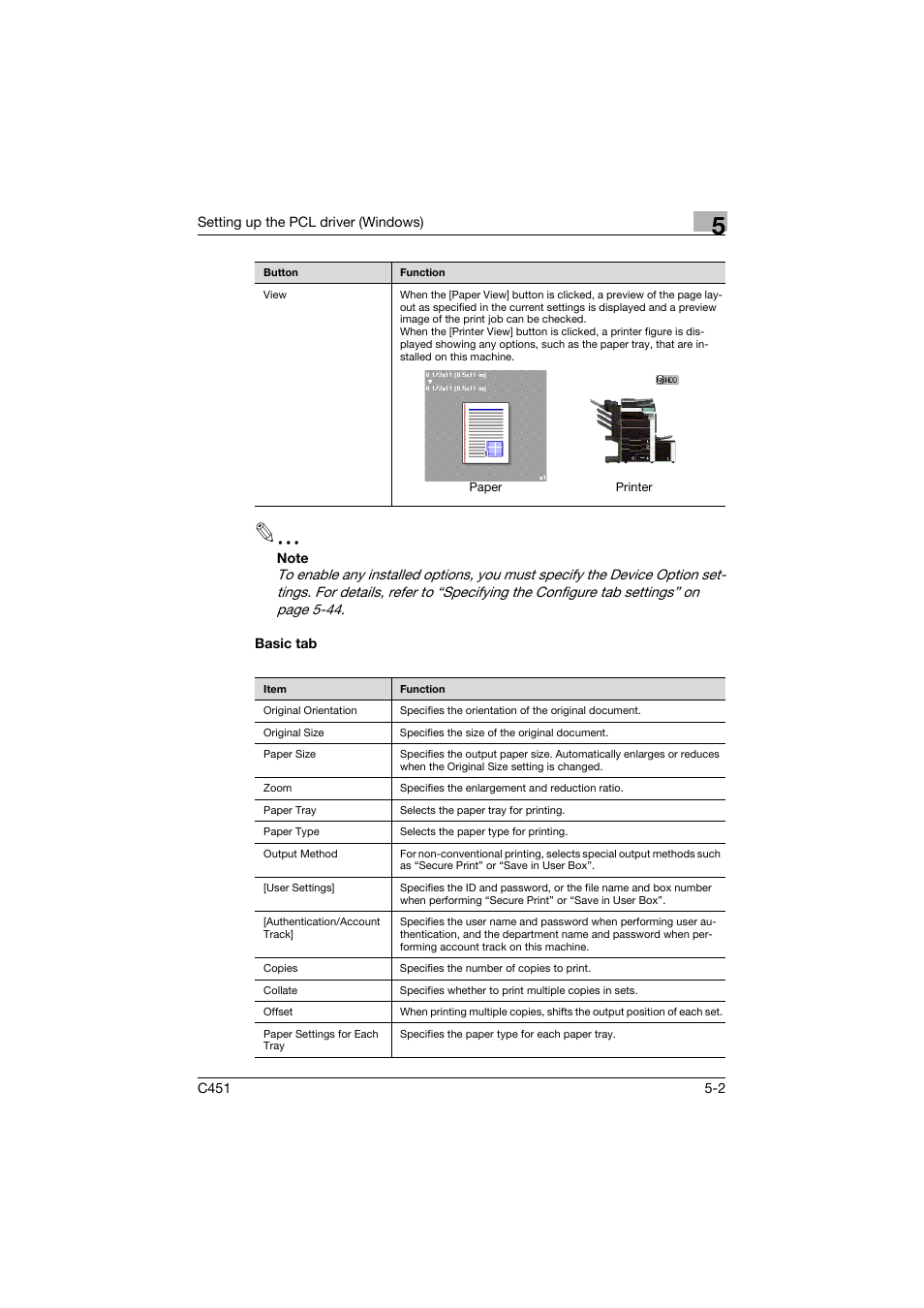 Basic tab, Basic tab -2 | Konica Minolta BIZHUP C451 User Manual | Page 145 / 410