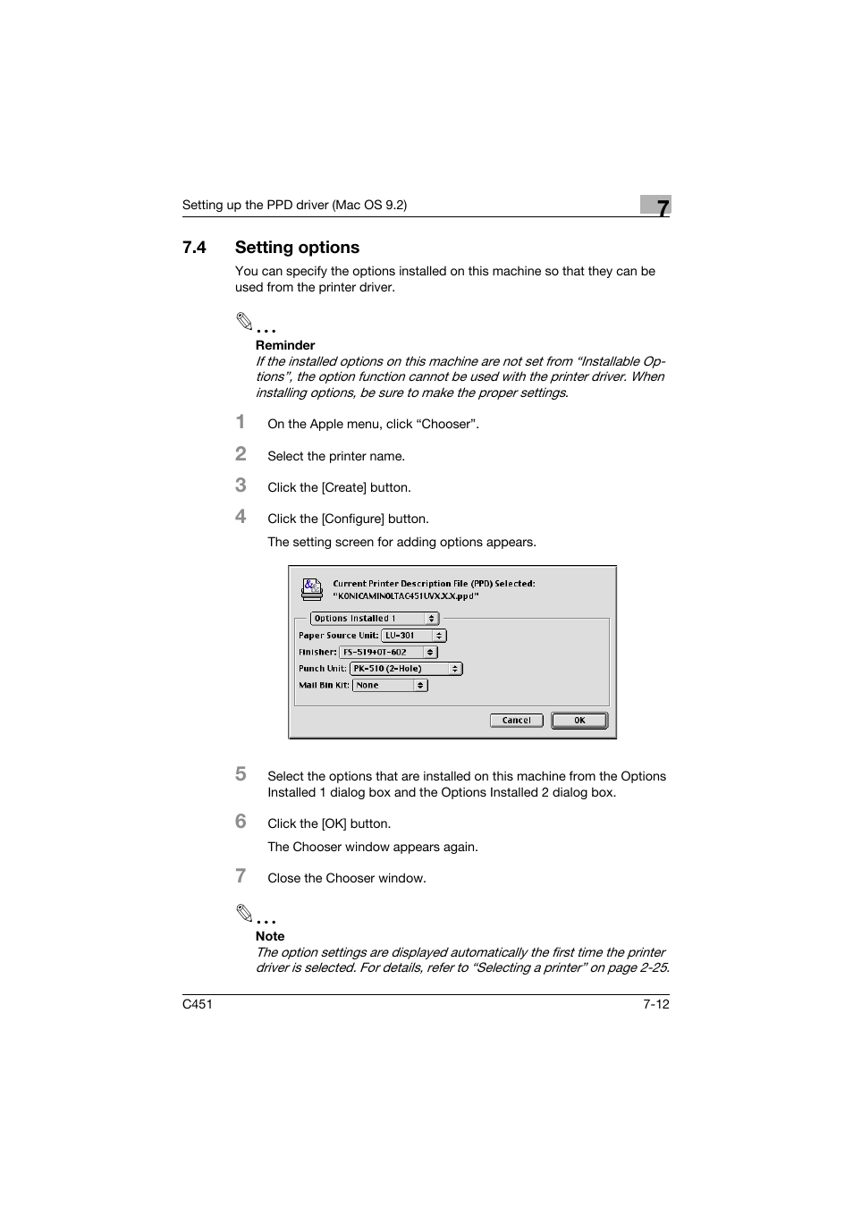 4 setting options, Setting options -12 | Konica Minolta BIZHUP C451 User Manual | Page 267 / 410