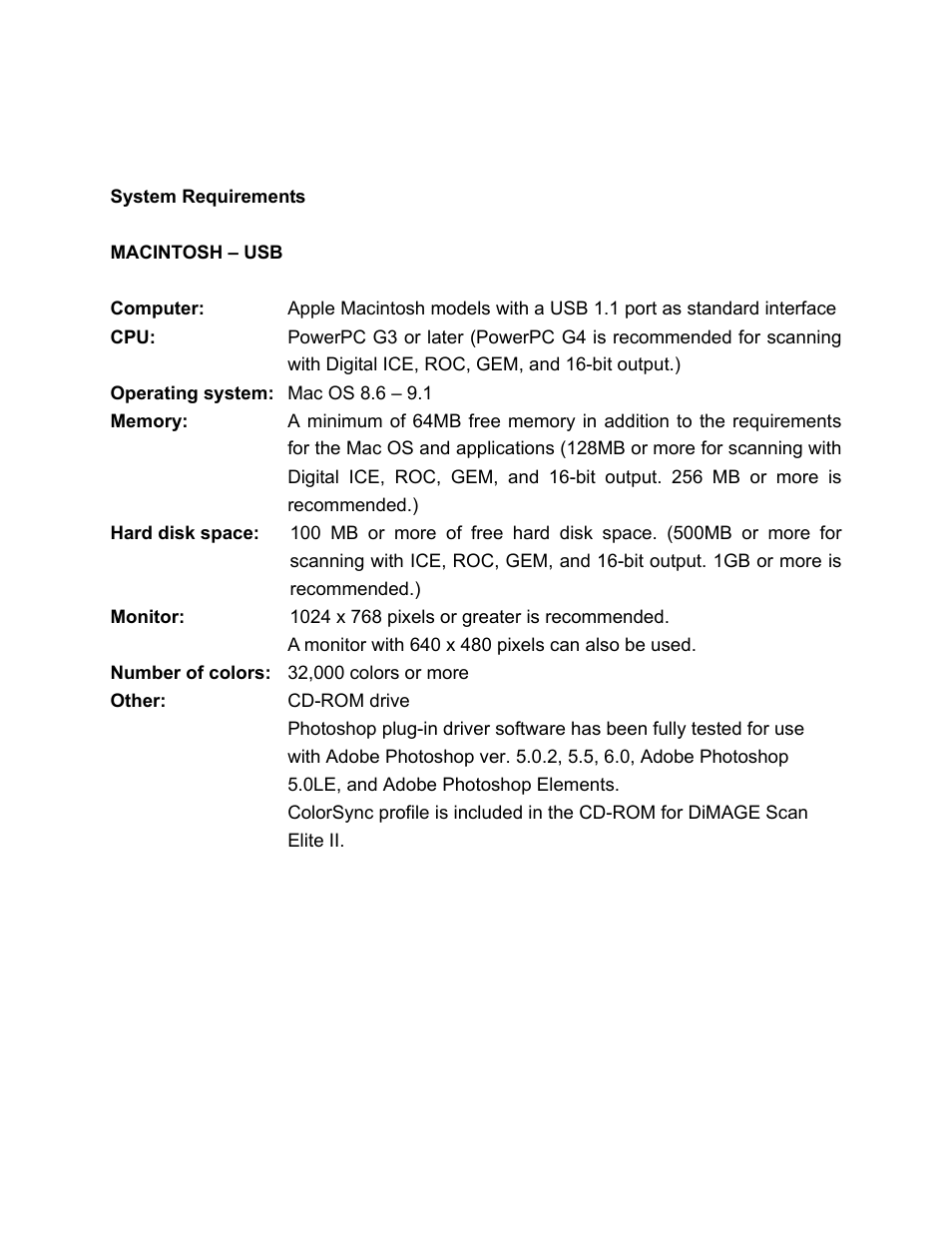 Konica Minolta II User Manual | Page 3 / 7