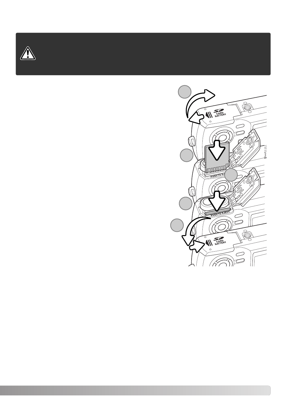 Installing and removing a memory card | Konica Minolta DiMAGE E323 User Manual | Page 15 / 96