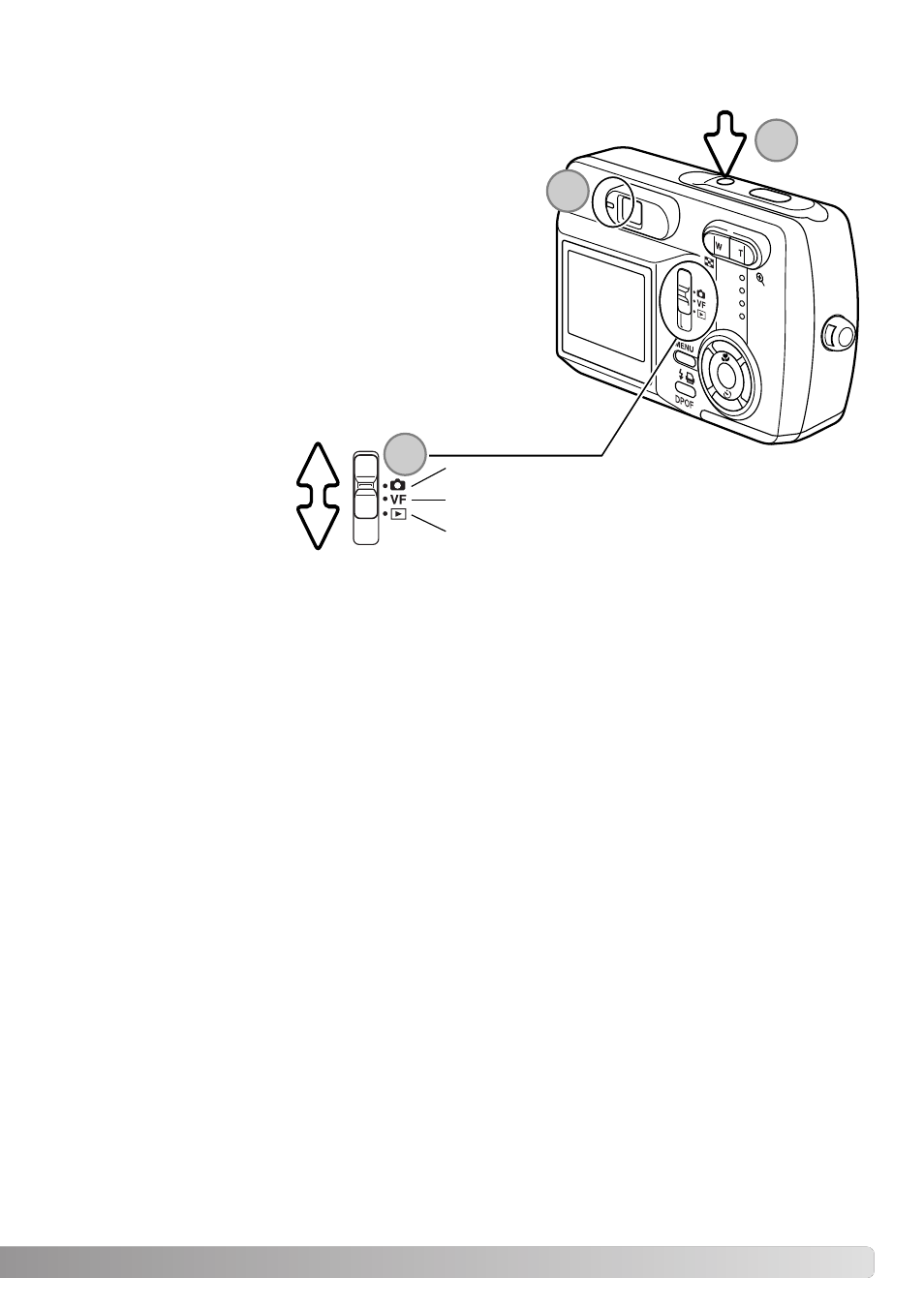 Turning power on, Turning power on setting to the playback mode, Setting to the setup mode | Turning power off, Setting to the recording mode | Konica Minolta DiMAGE E323 User Manual | Page 17 / 96