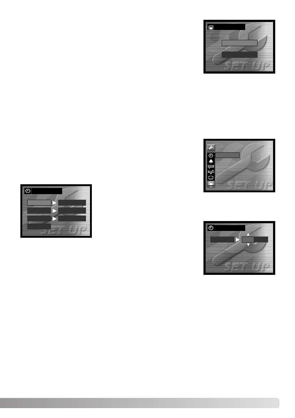 Setting the clock | Konica Minolta DiMAGE E323 User Manual | Page 21 / 96