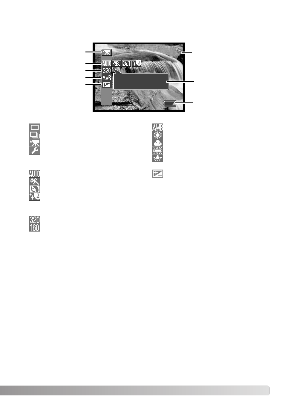 Movie recording menu | Konica Minolta DiMAGE E323 User Manual | Page 39 / 96