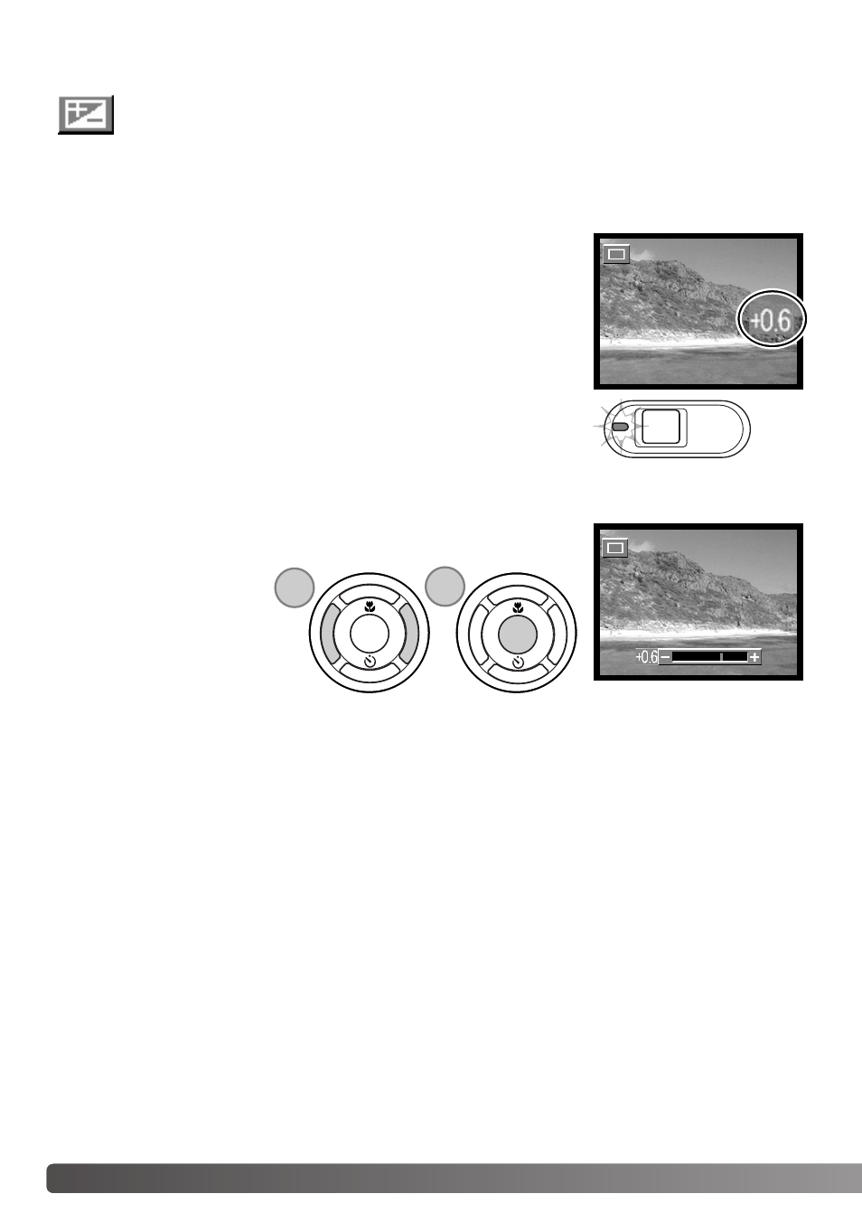 Exposure compensation | Konica Minolta DiMAGE E323 User Manual | Page 46 / 96