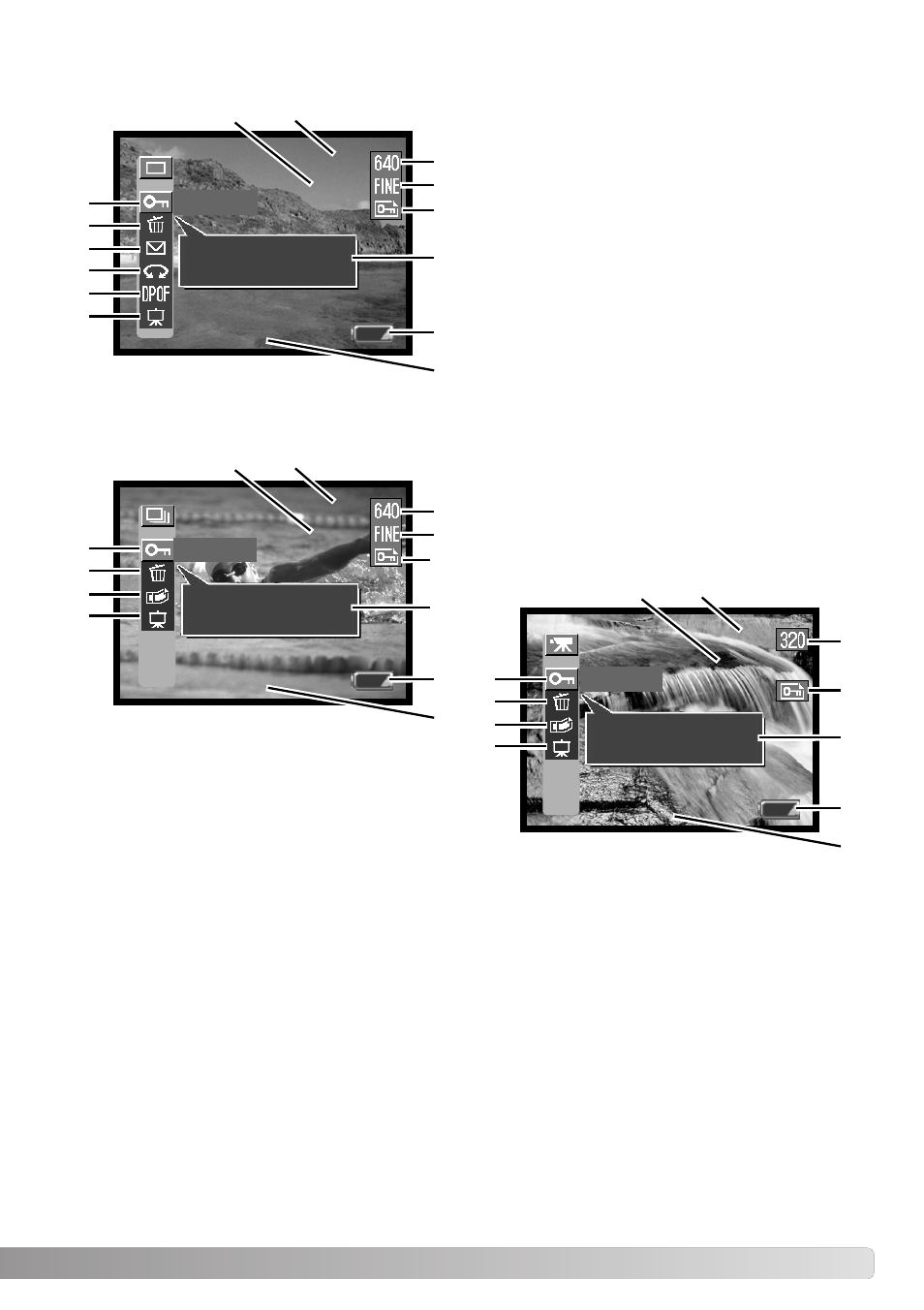 Single-frame advance continuous advance movie | Konica Minolta DiMAGE E323 User Manual | Page 55 / 96