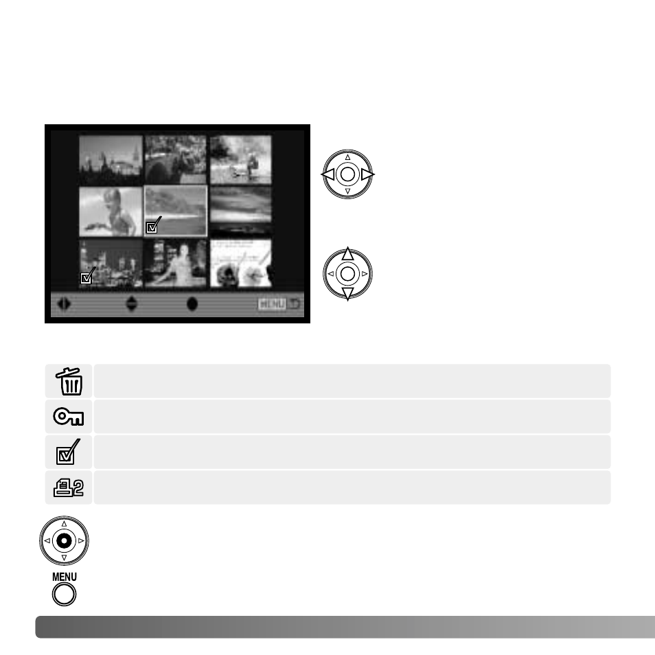 Frame-selection screen, Move :sel. :enter | Konica Minolta DiMAGE A2 User Manual | Page 118 / 180