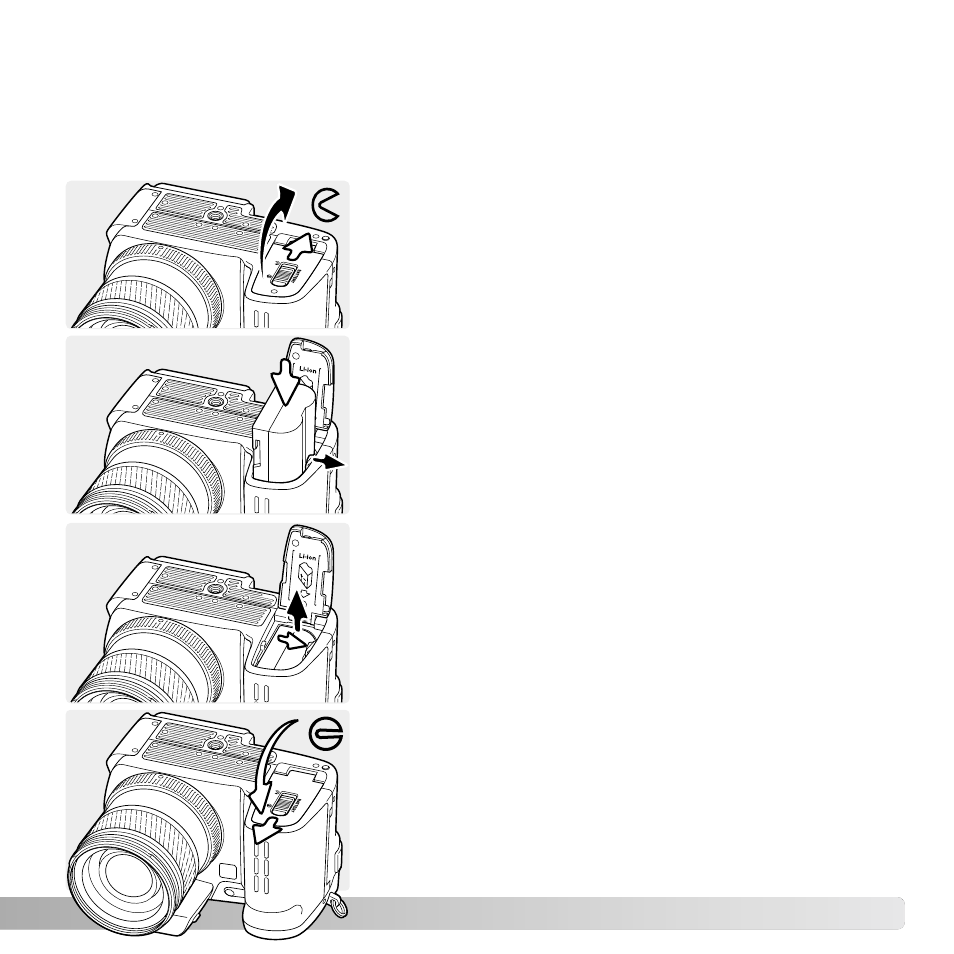Installing and changing the battery | Konica Minolta DiMAGE A2 User Manual | Page 23 / 180