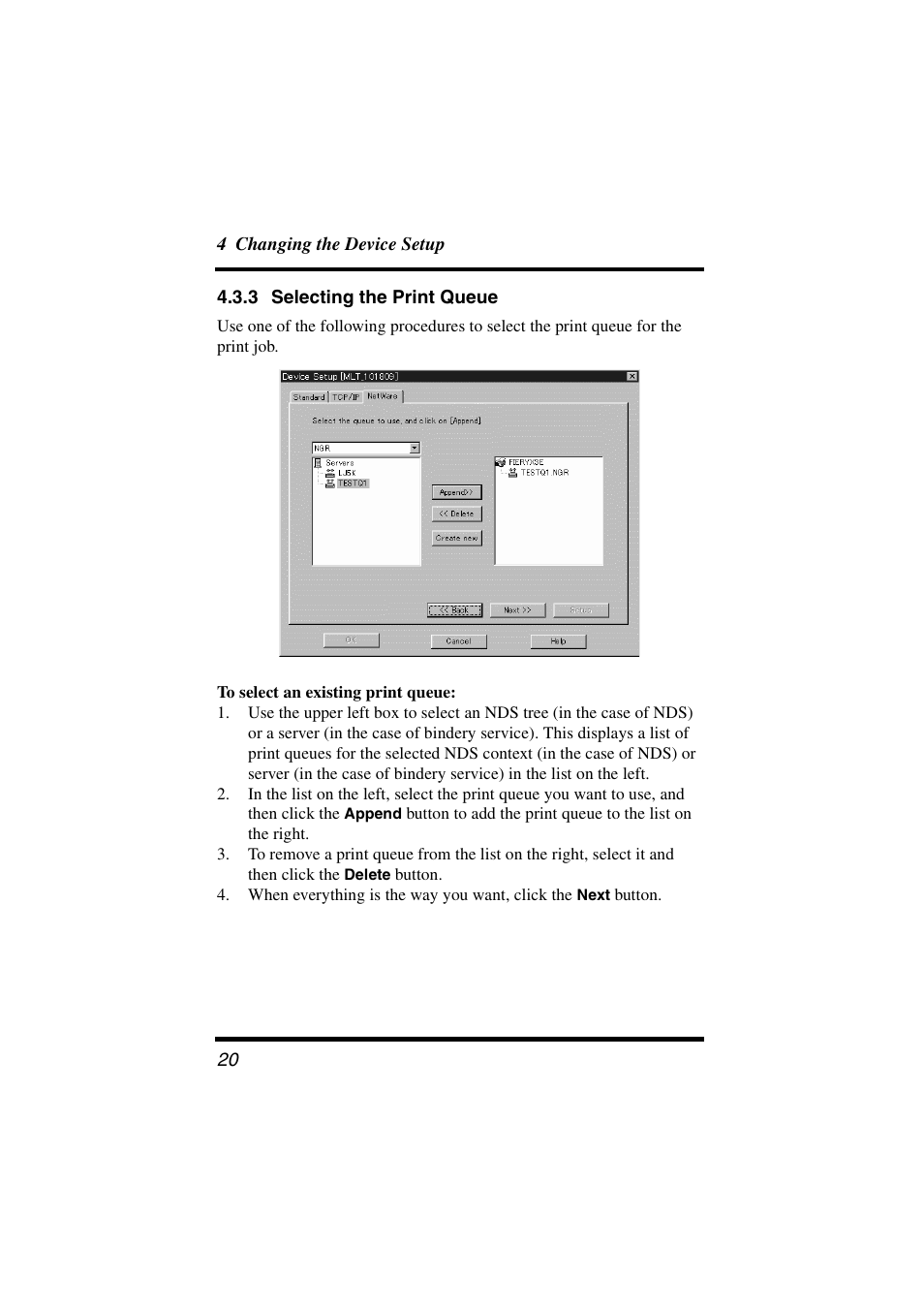 3 selecting the print queue, See 4.3.3 selecting the print queue | Konica Minolta PageScope User Manual | Page 25 / 47