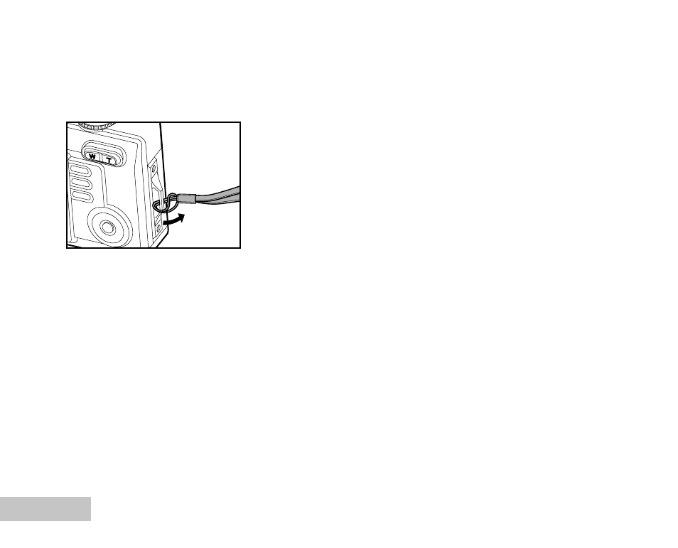 Attaching the camera strap | Konica Minolta E500 User Manual | Page 19 / 76