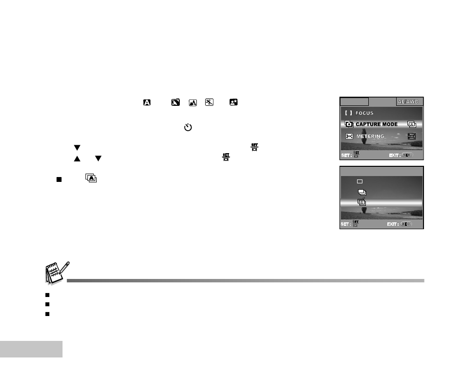 Auto exposure bracketing (aeb) | Konica Minolta E500 User Manual | Page 35 / 76