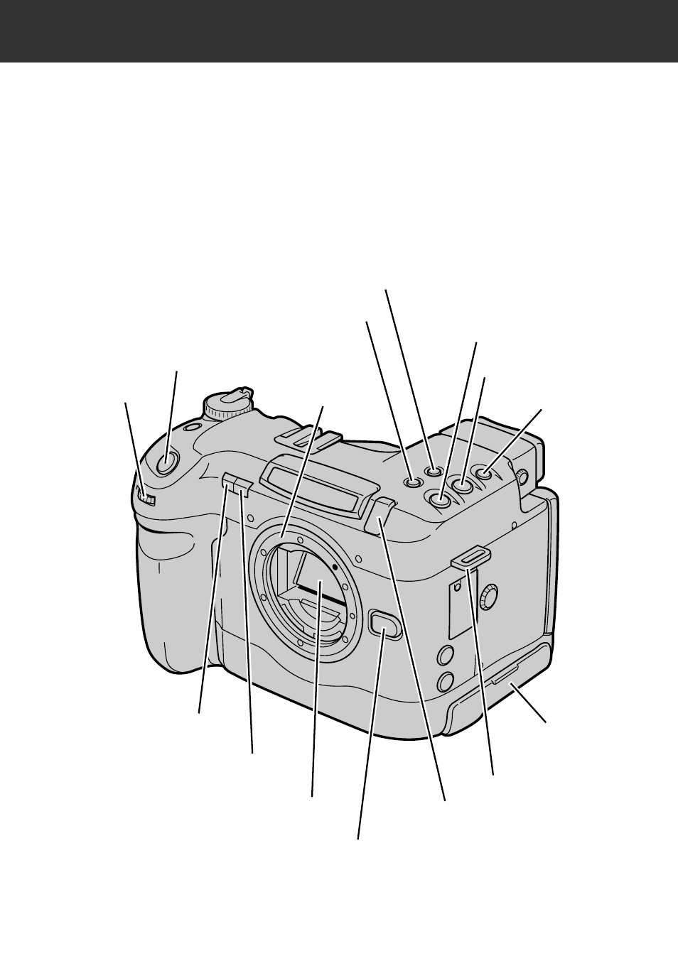 Names of parts, Camera body | Konica Minolta RD 3000 User Manual | Page 10 / 129