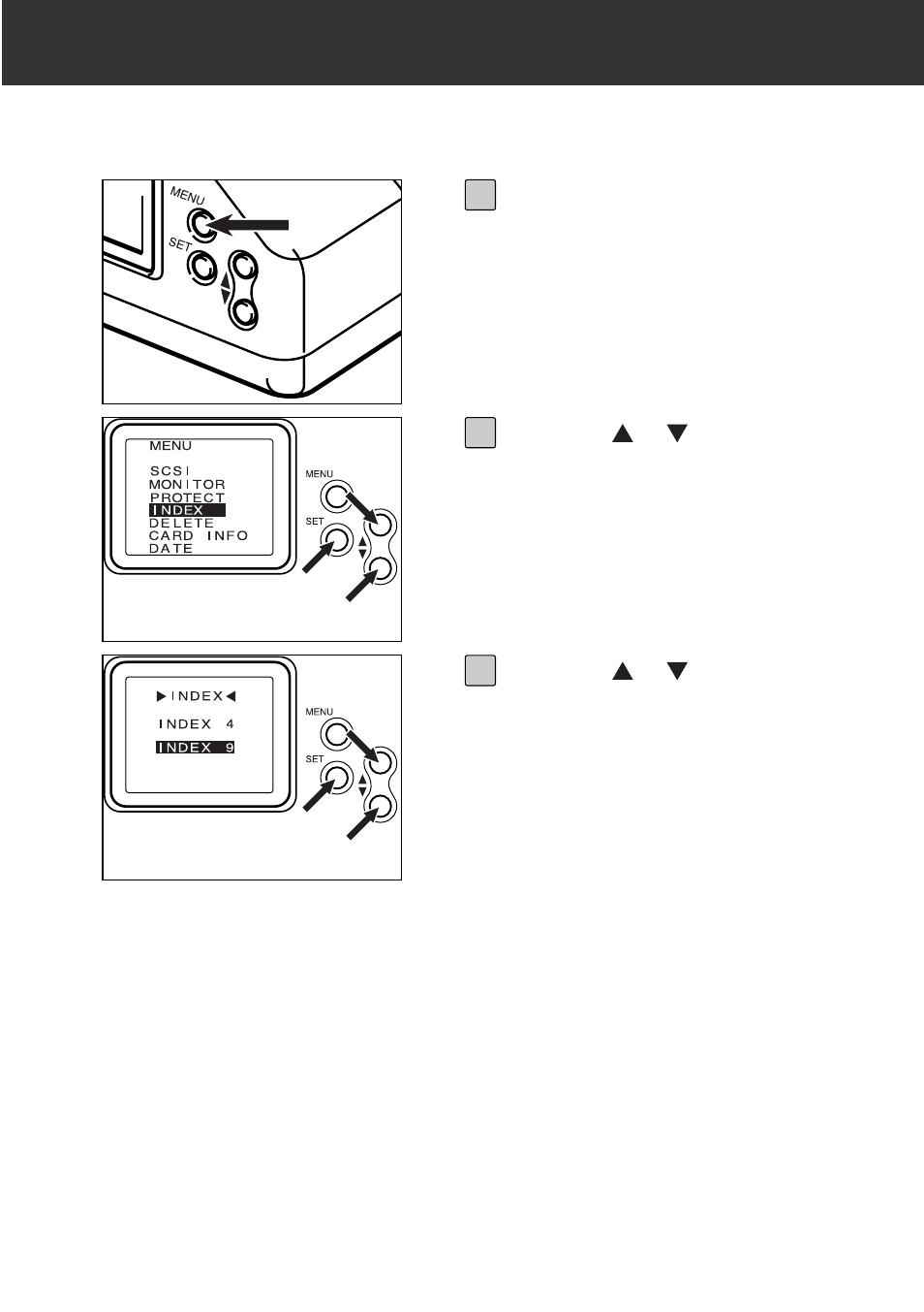 Changing the index display | Konica Minolta RD 3000 User Manual | Page 93 / 129