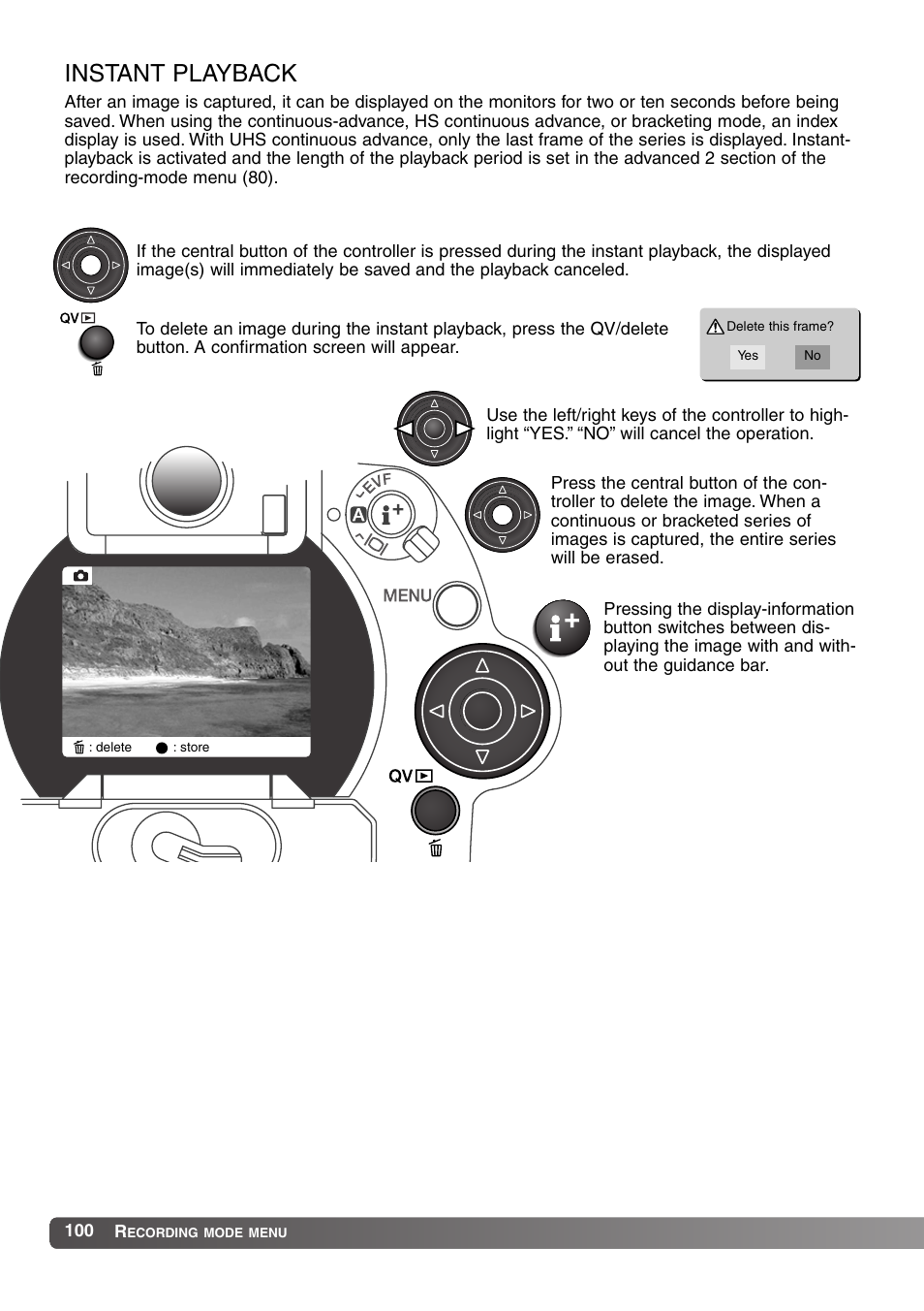 Instant playback | Konica Minolta MM-A208 User Manual | Page 100 / 156