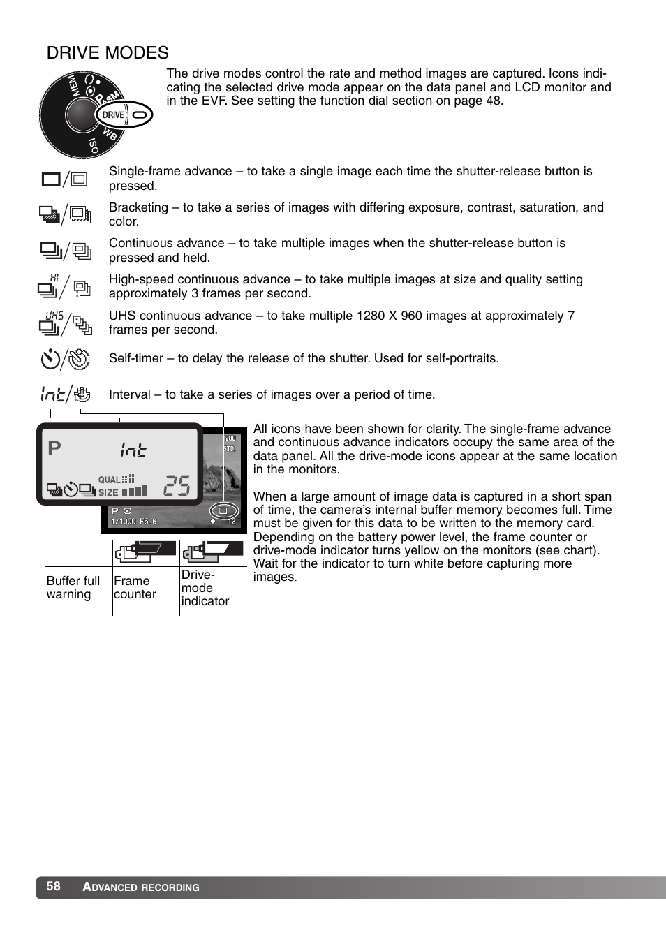 Drive modes | Konica Minolta MM-A208 User Manual | Page 58 / 156