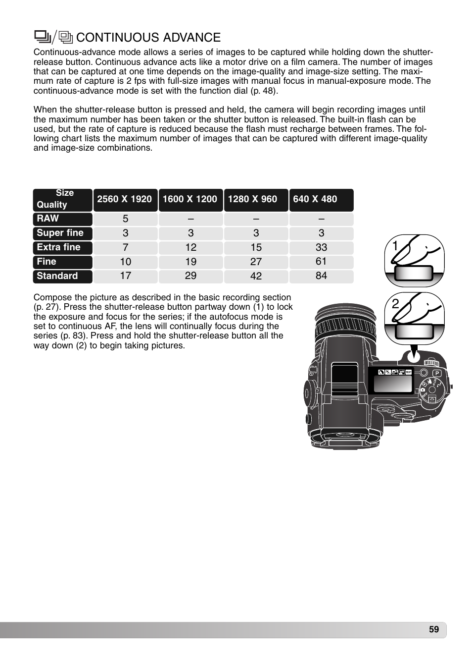 Continuous advance | Konica Minolta MM-A208 User Manual | Page 59 / 156