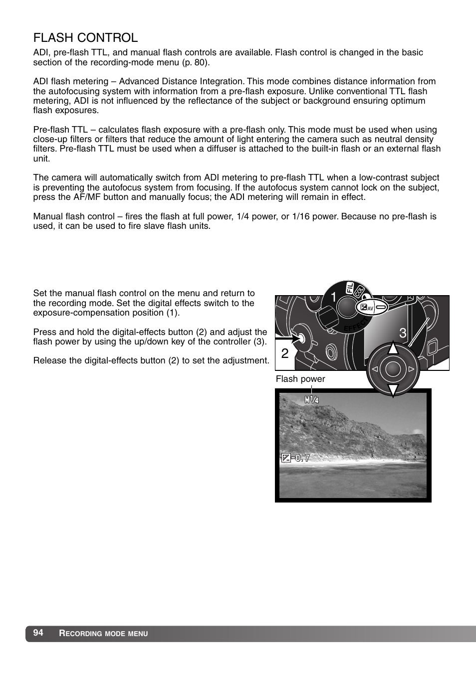 Flash control | Konica Minolta MM-A208 User Manual | Page 94 / 156