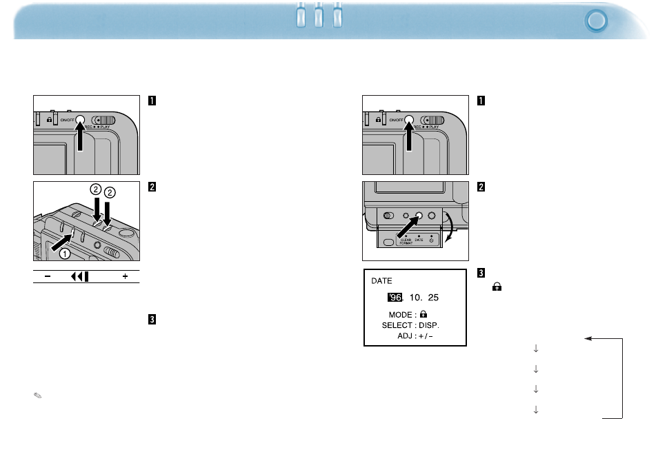 Adjusting the lcd brightness, Setting date/time, Adjusting the lcd brightness setting date/time | Konica Minolta Dimage V User Manual | Page 13 / 40