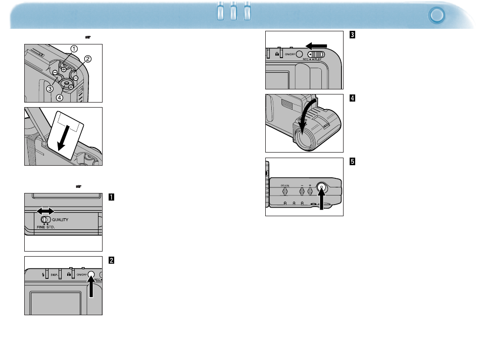 Quick operation, Preparation, Recording | Konica Minolta Dimage V User Manual | Page 7 / 40