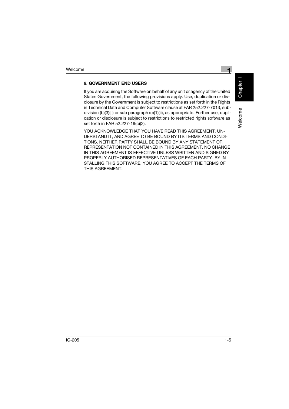 Government end users, Government end users -5 | Konica Minolta Image Controller IC-205 User Manual | Page 12 / 106