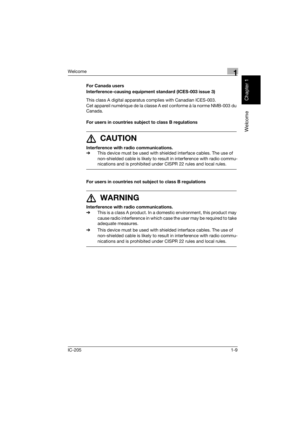77 caution, 77 warning | Konica Minolta Image Controller IC-205 User Manual | Page 16 / 106
