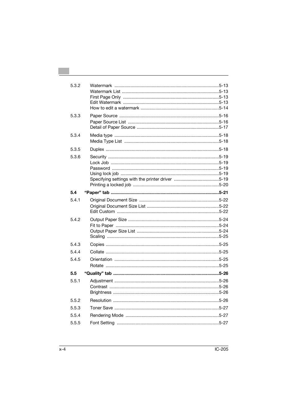 Konica Minolta Image Controller IC-205 User Manual | Page 5 / 106