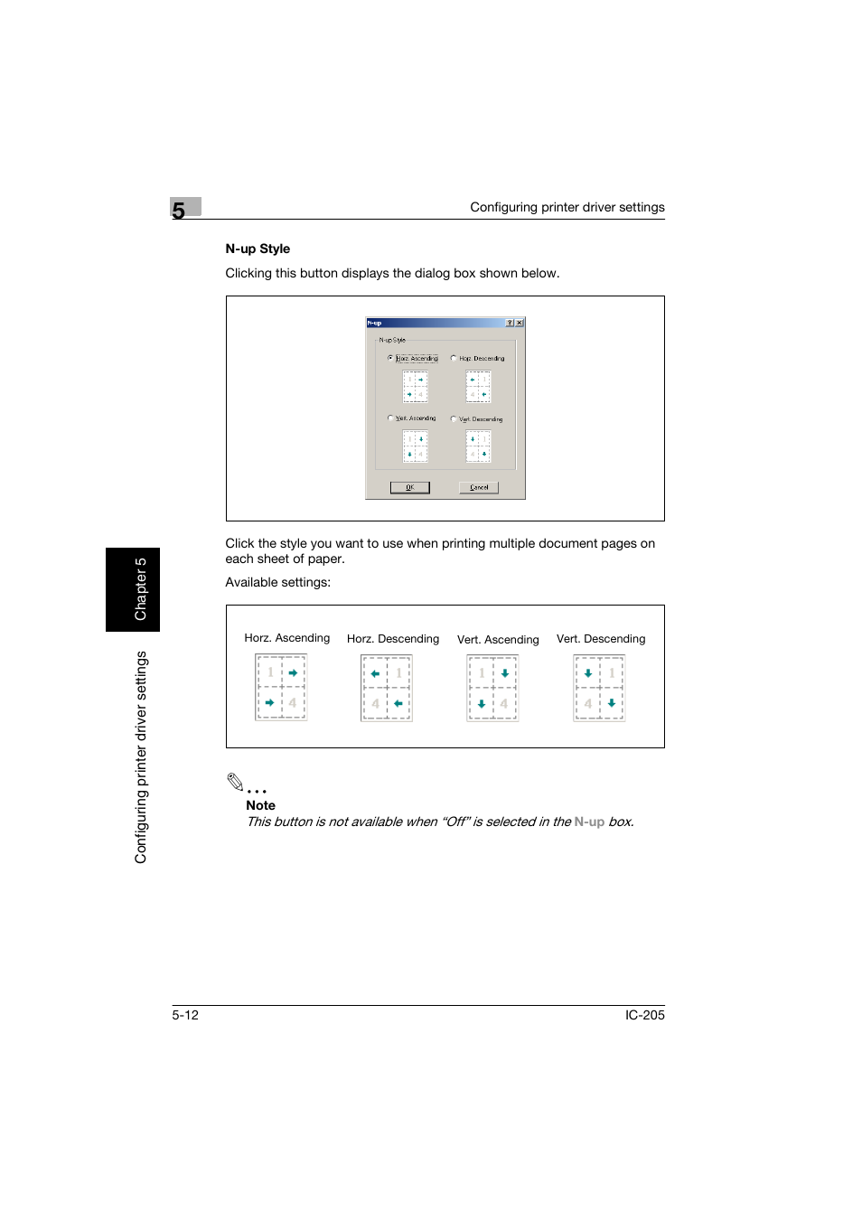 N-up style, N-up style -12 | Konica Minolta Image Controller IC-205 User Manual | Page 53 / 106