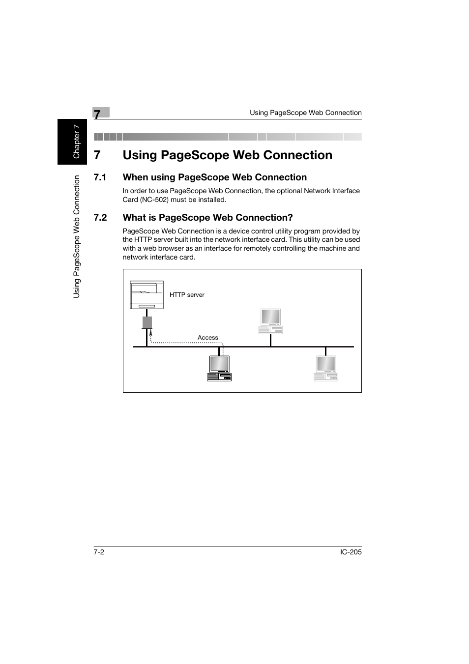 7using pagescope web connection | Konica Minolta Image Controller IC-205 User Manual | Page 81 / 106