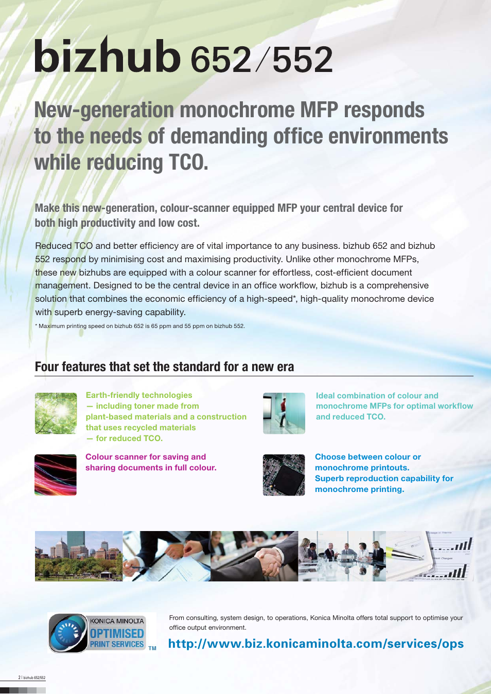 Four features that set the standard for a new era | Konica Minolta bizhub Color Scanner 652 User Manual | Page 2 / 8