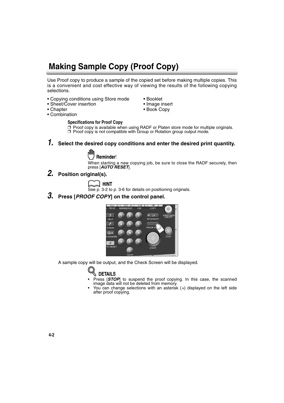 Making sample copy (proof copy), Making sample copy (proof copy) -2 | Konica Minolta 7222 User Manual | Page 116 / 328