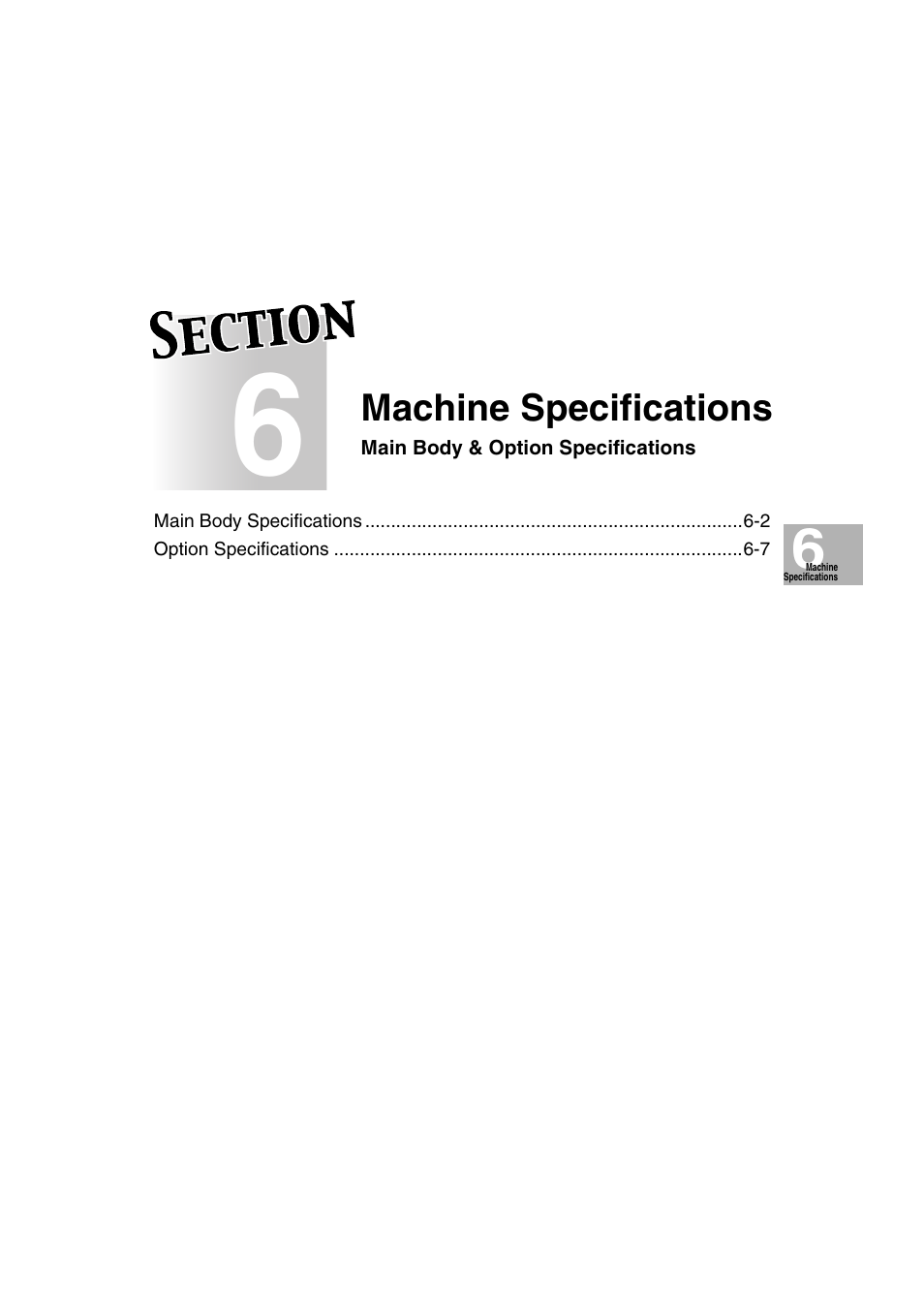 Section 6: machine specifications | Konica Minolta 7222 User Manual | Page 145 / 328