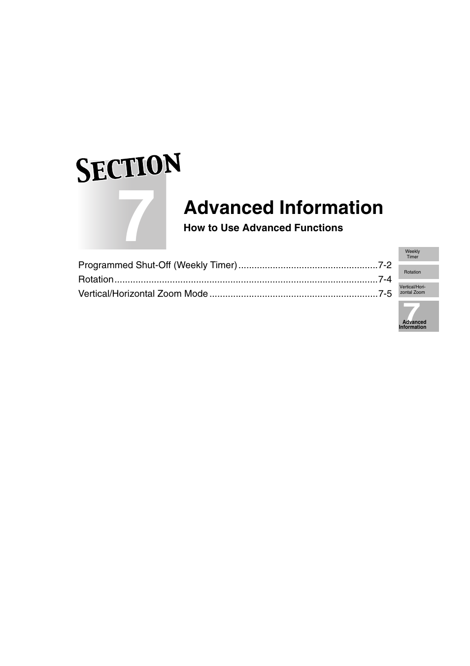 Section 7: advanced information | Konica Minolta 7222 User Manual | Page 155 / 328